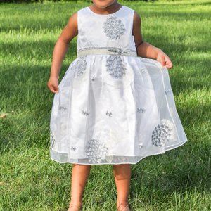 Kids White Party Dress